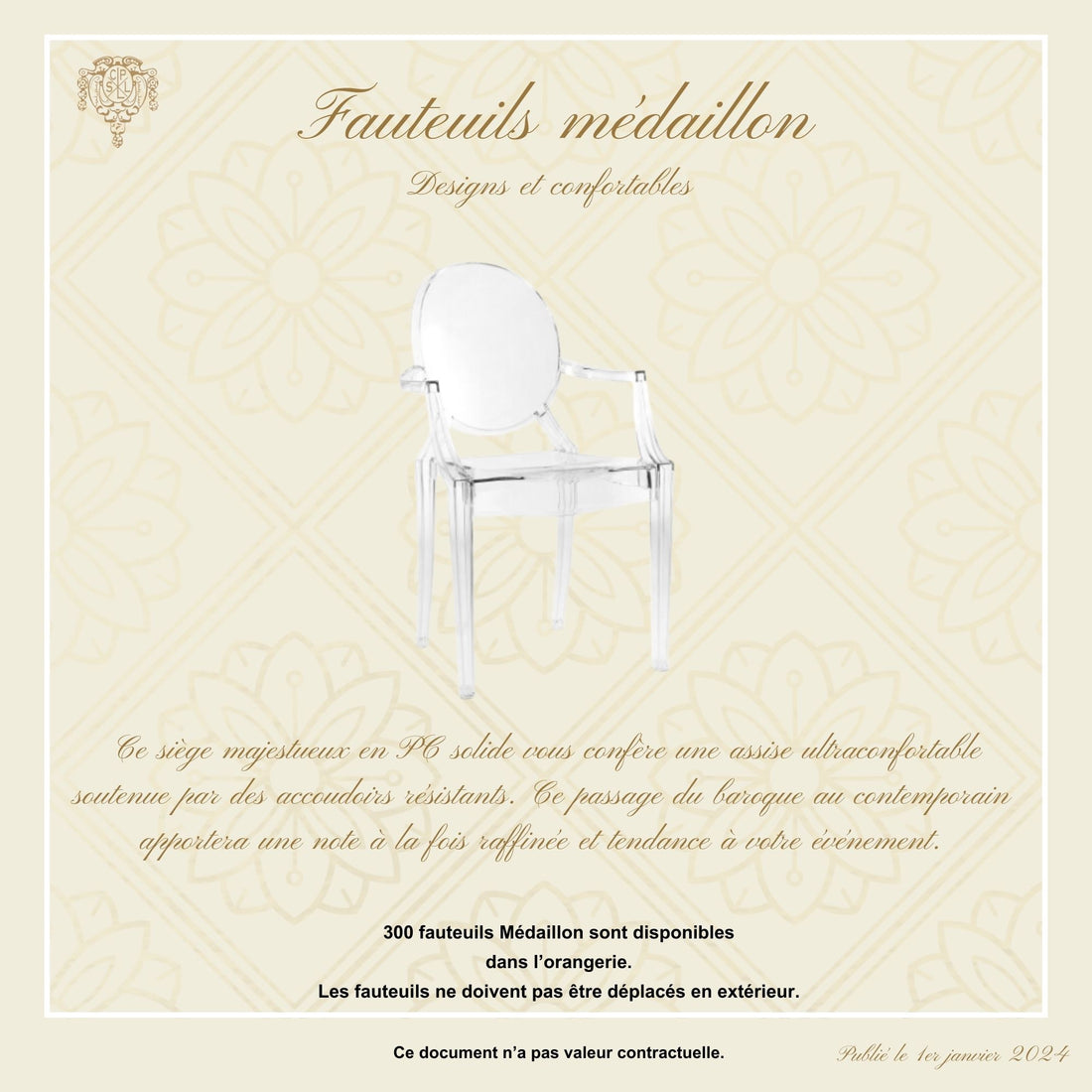 Fauteuil médaillon