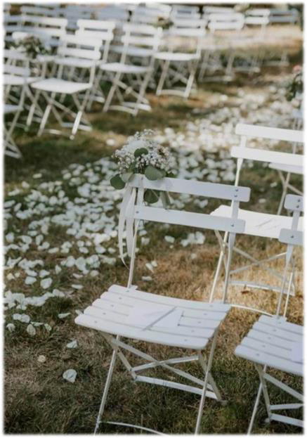 White slatted chairs