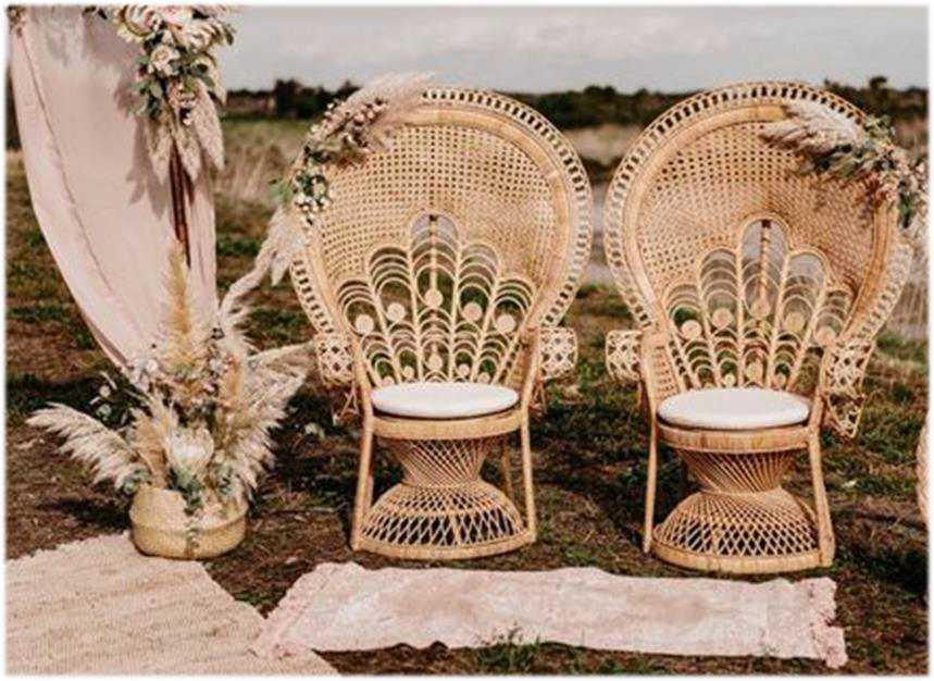 “Emmanuelle” rattan armchairs